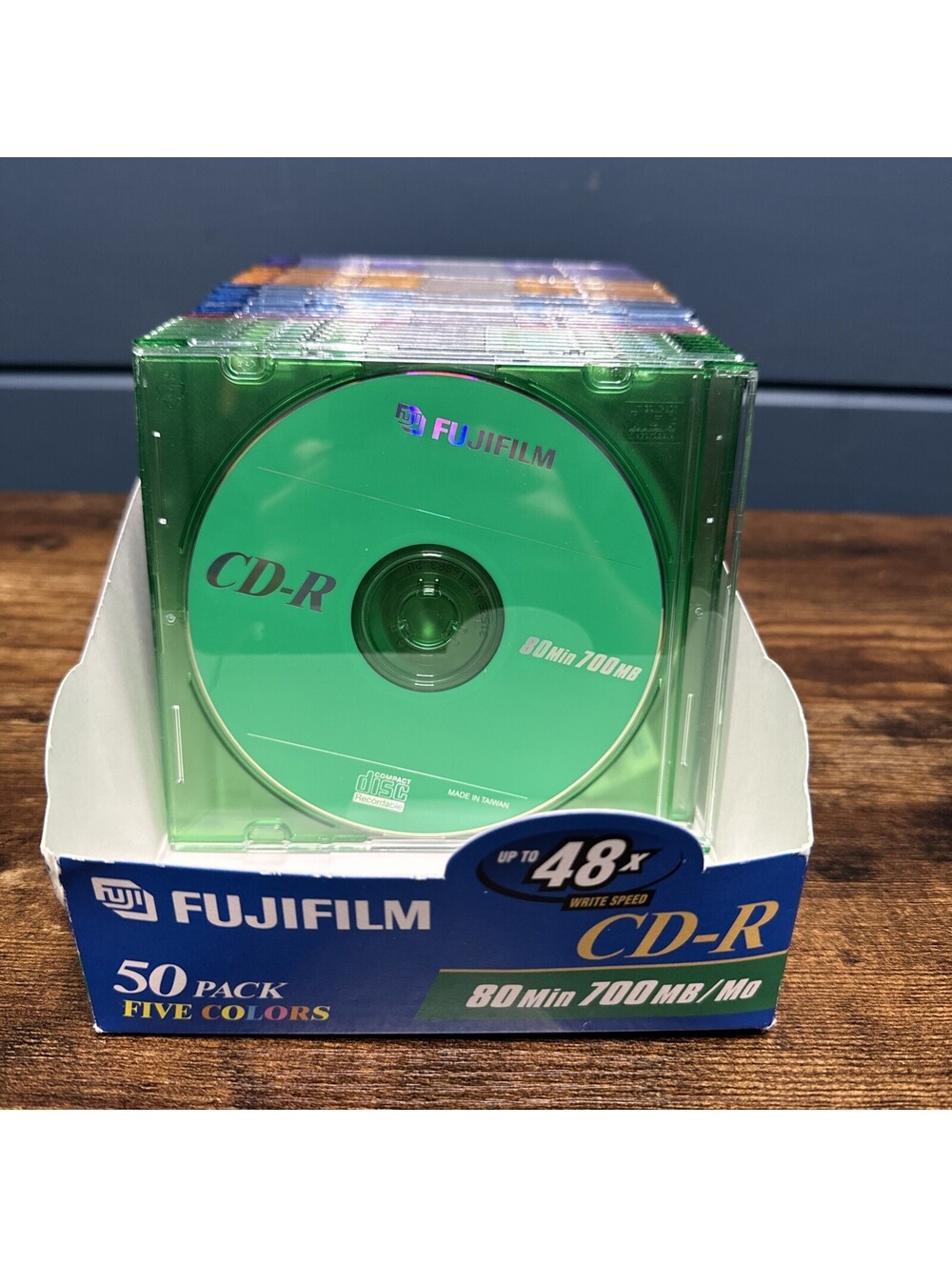 35 Pack Set Fujifilm CD Recordable CD-R 80 Min. 700MB Blank Disks with cases